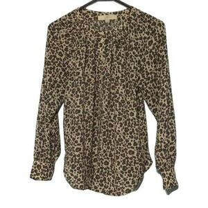 Loft Animal Print Pullover Top XS